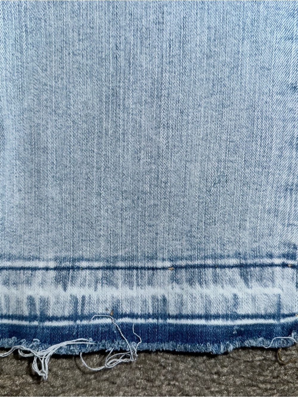 Aeropostale Light Blue low rise Flared Jeans Raw Hem (altered) 4 short - Picture 12 of 15
